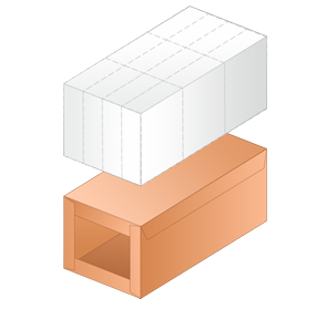  Телескопическая картонная коробка